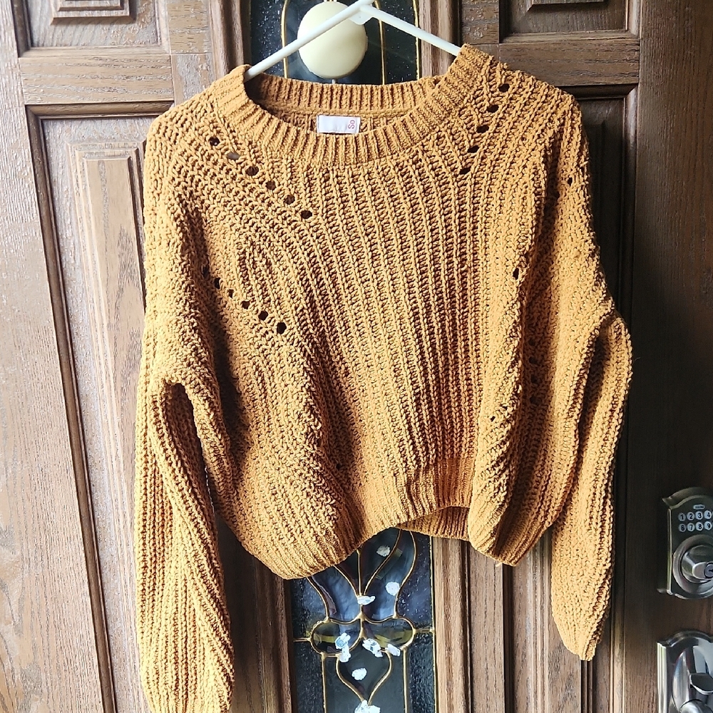 Cozy Mustard Knit Sweater